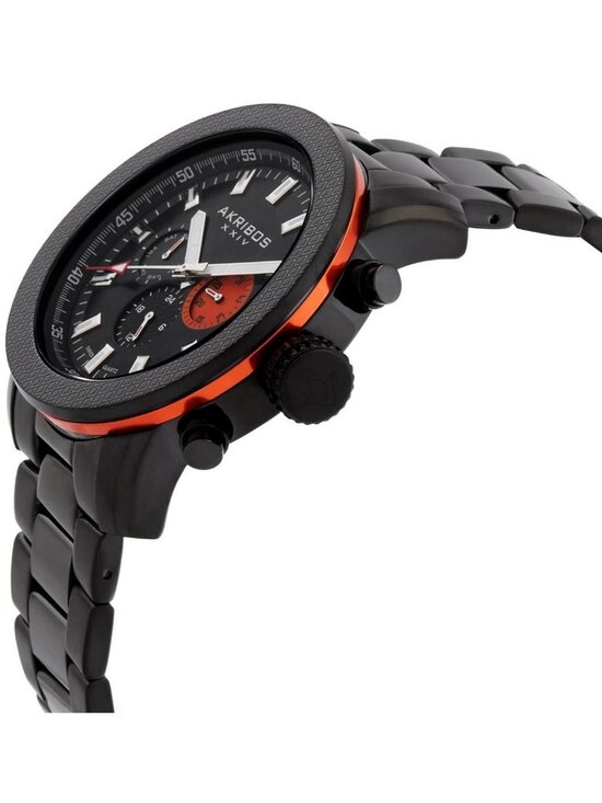 NWT Akribos XXIV Black Men\'s Watch